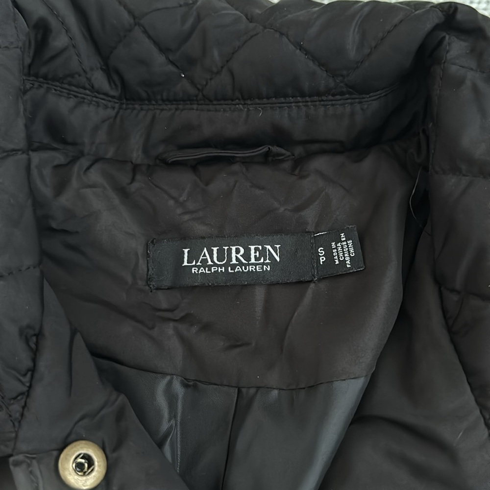 Ralph Lauren Black Quilted Puffer Coat Size Small - Picture 2 of 9